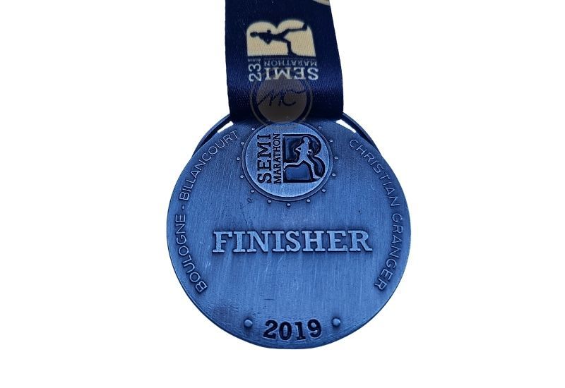 médaille semi-marathon de Boulogne 2019